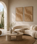 Interior with FeltArt 'Botany' in the color soft dune, 70x110.