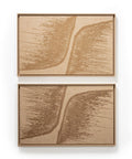 FeltArt 'Botany' in the color soft dune, 70x110, panels hung one above the other.