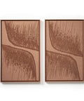 Front view of FeltArt 'Botany' in the color terra bloom, 70x110.