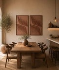 Interior with FeltArt 'Botany' in the color terra bloom, 70x110.