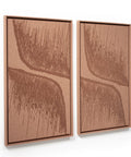 Side view of FeltArt 'Botany' in the color terra bloom, 70x110.