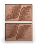 FeltArt 'Botany' in the color terra bloom, 70x110, panels hung one above the other.