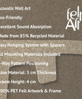 Key features of FeltArt 'Estile' in the color olive mist.