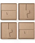 FeltArt 'Estile' set of 4 panels in the color pale sand, 60x60.