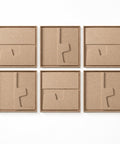 FeltArt 'Estile' set of 6 panels in the color pale sand, 60x60.