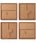 FeltArt 'Estile' set of 4 panels in the color soft dune, 60x60.