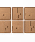 FeltArt 'Estile' set of 6 panels in the color soft dune, 60x60.