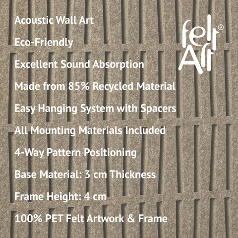 Key features of FeltArt 'Harmoni' in the color olive mist.