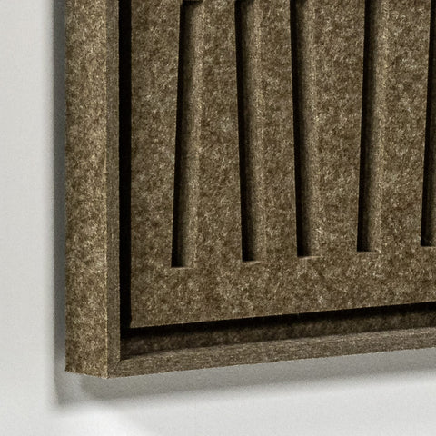 Frame detail (front) of FeltArt 'Harmoni' in the color olive mist.