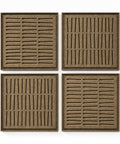 FeltArt 'Harmoni' set of 4 panels in the color olive mist, 60x60.