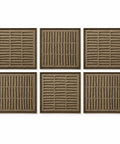 FeltArt 'Harmoni' set of 6 panels in the color olive mist, 60x60.