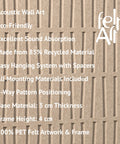 Key features of FeltArt 'Harmoni' in the color pale sand.