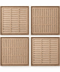 FeltArt 'Harmoni' set of 4 panels in the color pale sand, 60x60.