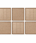 FeltArt 'Harmoni' set of 6 panels in the color pale sand, 60x60.