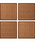 FeltArt 'Harmoni' set of 4 panels in the color soft dune, 60x60.