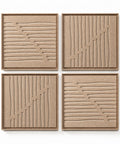 FeltArt 'Linoa' set of 4 panels in the color pale sand, 60x60.