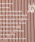 Key features of FeltArt 'Linoa' in the color terra bloom.
