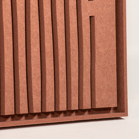 Frame detail (side) of FeltArt 'Linoa' in the color terra bloom.