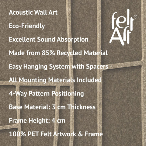 Key features of FeltArt 'Modura' in the color olive mist.