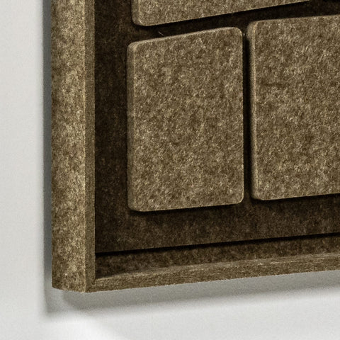 Frame detail (front) of FeltArt 'Modura' in the color olive mist.