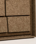 Frame detail (side) of FeltArt 'Modura' in the color olive mist.