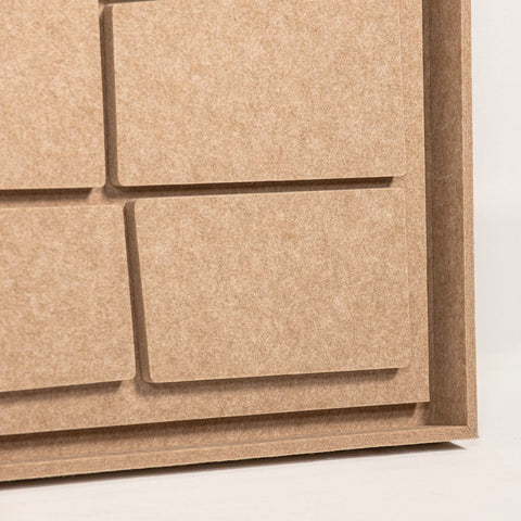 Frame detail (side) of FeltArt 'Modura' in the color pale sand.