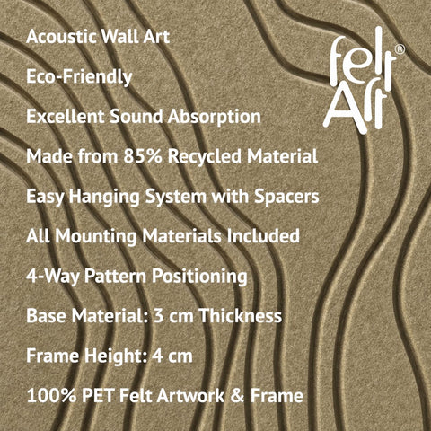 Key features of FeltArt 'Naturale' in the color olive mist.