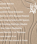 Key features of FeltArt 'Naturale' in the color pale sand.