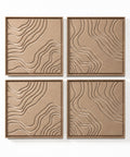 FeltArt 'Naturale' set of 4 panels in the color pale sand, 60x60.