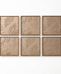 FeltArt 'Naturale' set of 6 panels in the color pale sand, 60x60.