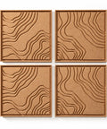 FeltArt 'Naturale' set of 4 panels in the color soft dune, 60x60.