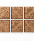 FeltArt 'Naturale' set of 6 panels in the color soft dune, 60x60.