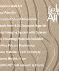 Key features of FeltArt 'Oasis' in the color pale sand.