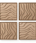FeltArt 'Oasis' set of 4 panels in the color pale sand, 60x60.