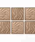 FeltArt 'Oasis' set of 6 panels in the color pale sand, 60x60.