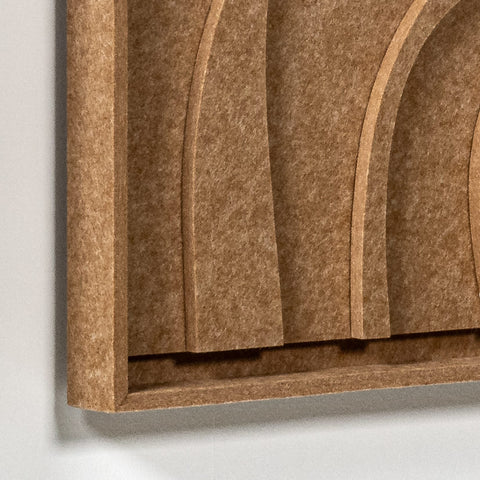 Frame detail (front) of FeltArt 'Oasis' in the color soft dune.