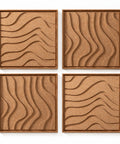 FeltArt 'Oasis' set of 4 panels in the color soft dune, 60x60.