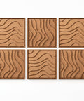 FeltArt 'Oasis' set of 6 panels in the color soft dune, 60x60.