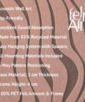 Key features of FeltArt 'Oasis' in the color terra bloom.