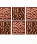 FeltArt 'Oasis' set of 6 panels in the color terra bloom, 60x60.