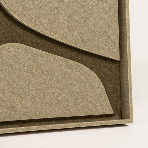 Frame detail (side) of FeltArt 'Serene' in the color olive mist.