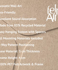 Key features of FeltArt 'Serene' in the color pale sand.