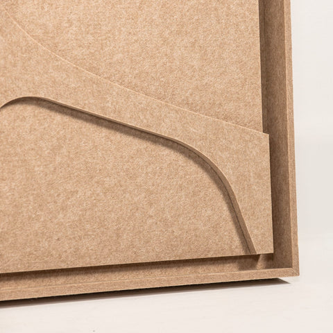 Frame detail (side) of FeltArt 'Serene' in the color pale sand.