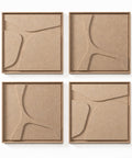 FeltArt 'Serene' set of 4 panels in the color pale sand, 60x60.