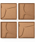 FeltArt 'Serene' set of 4 panels in the color soft dune, 60x60.