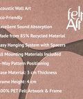 Key features of FeltArt 'Serene' in the color terra bloom.