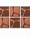 FeltArt 'Serene' set of 6 panels in the color terra bloom, 60x60.