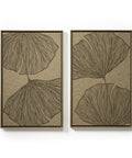 Front view of FeltArt 'Verdure' in the color olive mist, 70x110.