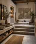 Interior with FeltArt 'Verdure' in the color olive mist, 70x110.