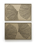 FeltArt 'Verdure' in the color olive mist, 70x110, panels hung one above the other.